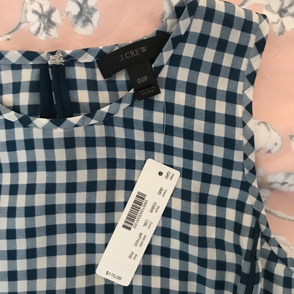 J CREW RUFFLE HEM SILK BLOUSE PEPLUM TOP 00 P $110 - Picture 7 of 8